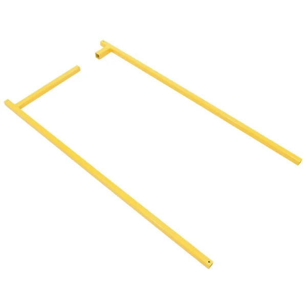 Steel Square Handrail Sliding Gate 1-1/4 In. x 64 In. x 25-5/8 In. Yellow