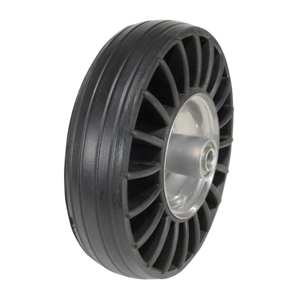 Mold On Rubber Shock Absorbing Wheel 10 In. Diameter 330 Lb. Capacity Black/Silver