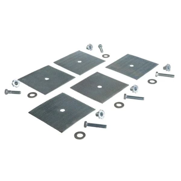 Plastic Speed Bump with 5 Holes Glue Down Hardware Kit 9 In. x 5 In. x 4 In. Silver