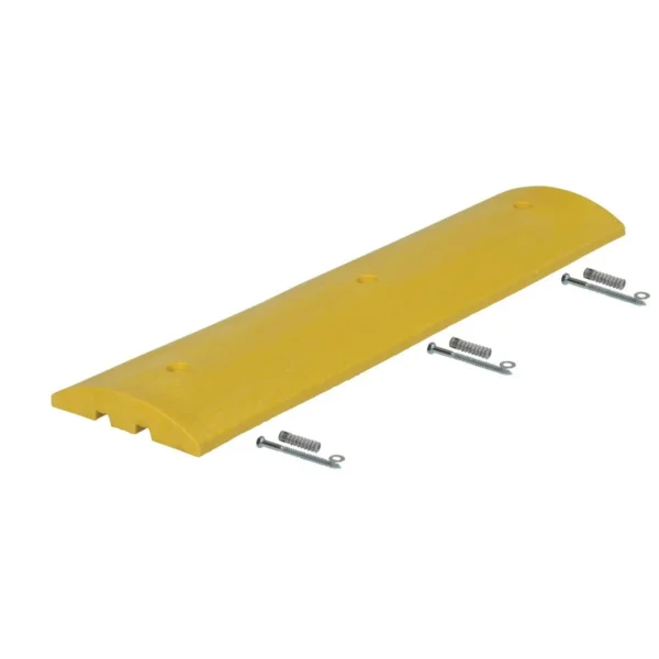 Plastic Speed Bump Concrete Hardware 48 In. x 12 In. x 2-1/4 In. Yellow