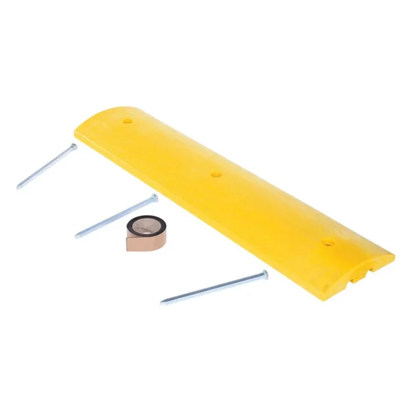 Plastic Speed Bump Asphalt Hardware 48 In. x 12 In. x 2-1/4 In. Yellow