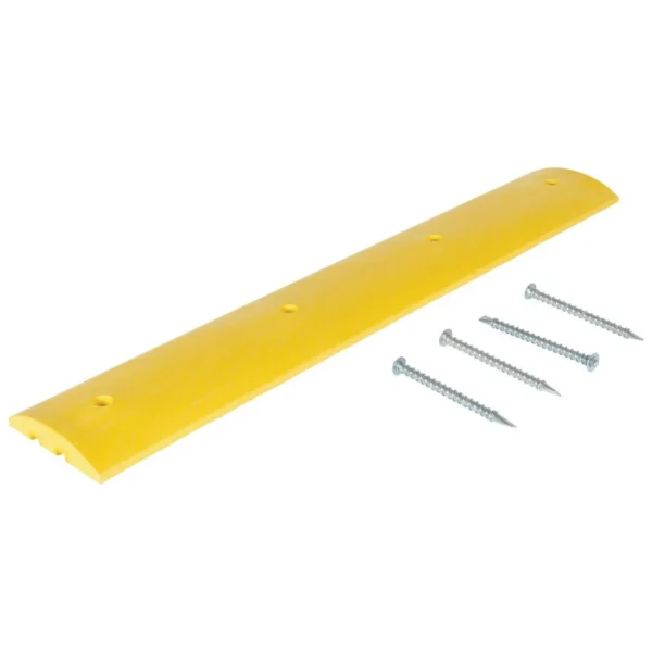 Plastic Heavy Duty Speed Bump Asphalt Hardware 72 In. x 12 In. x 2-1/4 In. Yellow