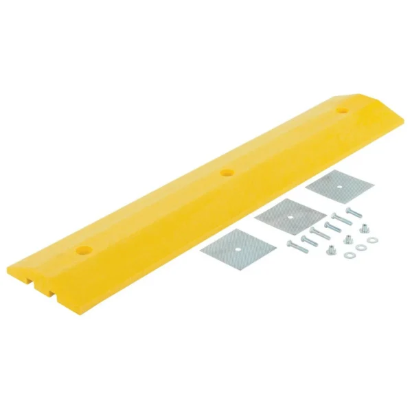 Plastic Speed Bump Glue Down Hardware 48 In. x 10 In. x 2 In. Yellow