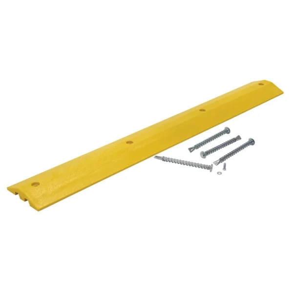 Plastic Speed Bump Heavy Duty Asphalt Hardware 72 In. x 10 In. x 2 In. Yellow