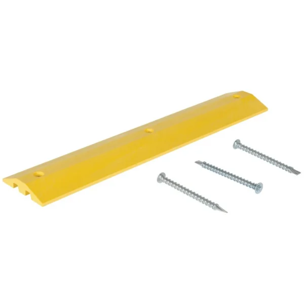 Plastic Speed Bump Heavy Duty Asphalt Hardware 48 In. x 10 In. x 2 In. Yellow