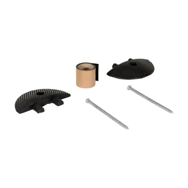Rubber Heavy Duty Speed Bump Asphalt End Caps Black