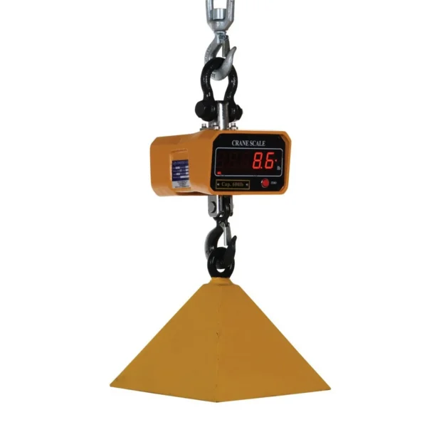 Steel Crane Scale 8 In. x 7-5/8 In. x 14 In. 600 Lb. Capacity Yellow