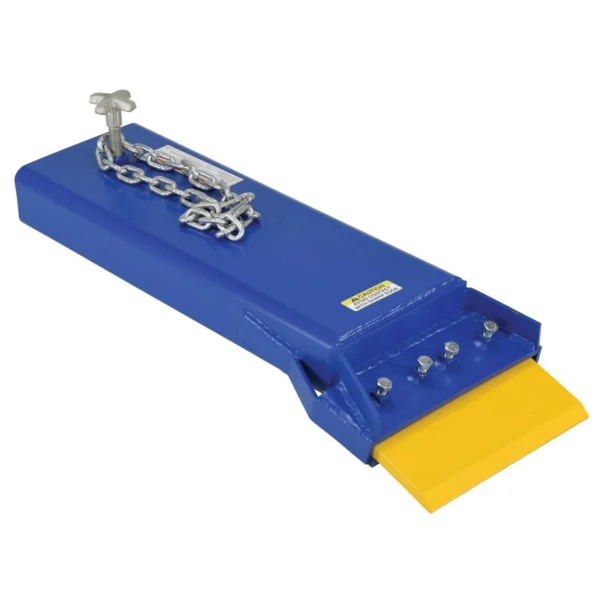 Steel Fork Truck Floor Scrapper 12 In. Blade Width Blue/Yellow