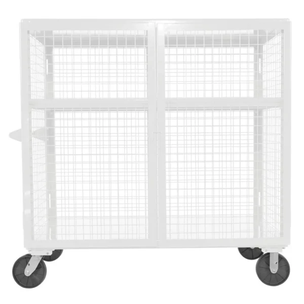 Welded Steel Expanded Metal Security Cart 30 In. x 60 In. 2,000 Lb. Capacity White