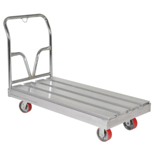 Aluminum Platform Truck 52-5/8 In. x 24 In. x 37-9/16 In. 3,600 Lb. Capacity Silver