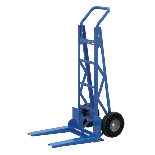 Steel Adjustable Fork Hand Truck 32-3/16 In. x 20 In. x 49-1/16 In. 250 Lb. Capacity Blue