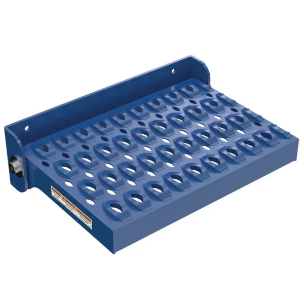 Steel Serrated Fold Up Step Manual 10-1/4 In. x 14-11/16 In. x 4 In. 350 Lb. Capacity Blue
