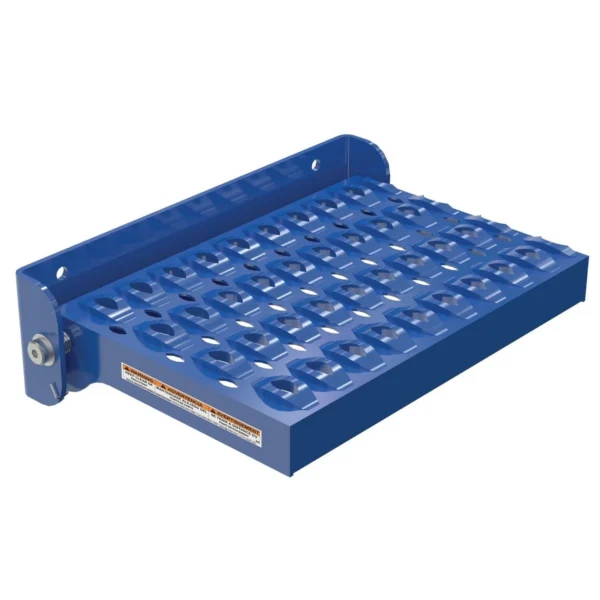 Steel Serrated Fold Up Step Spring Loaded 10-1/4 In. x 15-3/4 In. x 4 In. 350 Lb. Capacity Blue