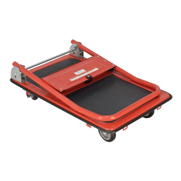 Steel Folding Handle Platform Truck 29 In. x 19 In. x 10 In. 330 Lb. Capacity Red