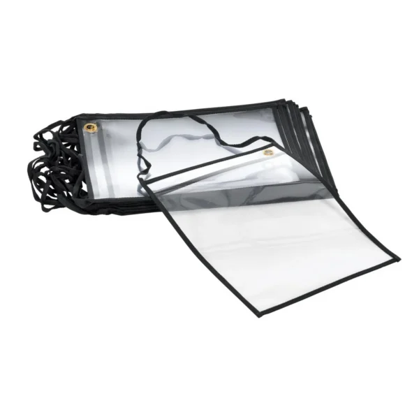 Vinyl Shop Ticket Holder Hanging Strap 15 Pack 14-1/16 In. x 10-1/2 In. x 1/16 In. Clear