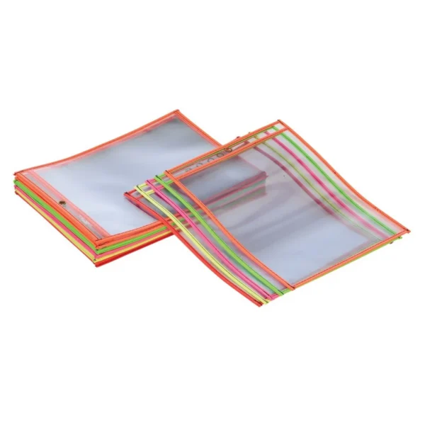 Vinyl Shop Ticket Holder Neon 25 Pack 13-3/8 x 10-1/2 In. x 1/16 In. Clear