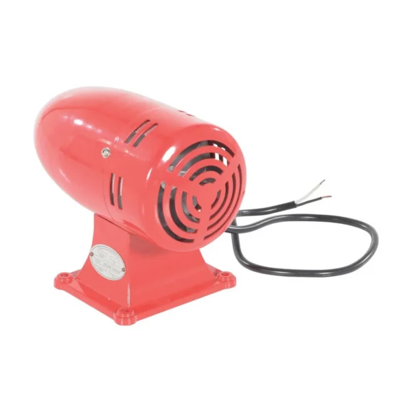 Steel Warning Siren DC Powered Red