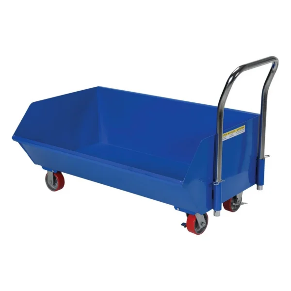 Steel Low Profile Hopper 1/3 Cubic Yard 1,000 Lb. Capacity Blue