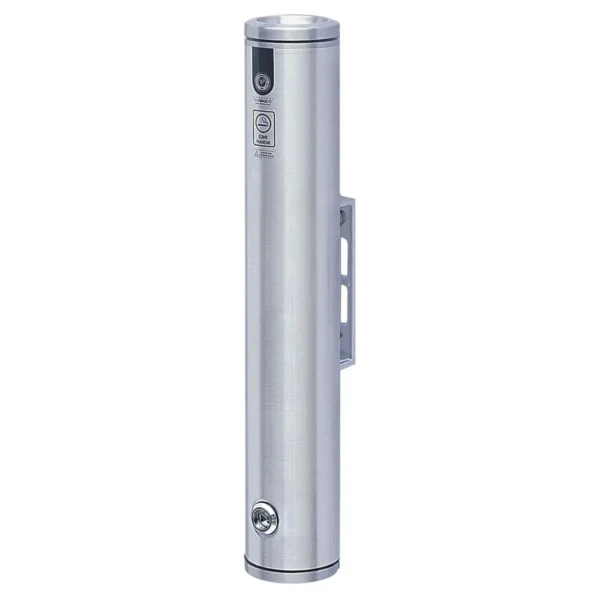 Aluminum Smokers Bollard 19 In. Height Wall Mount Silver