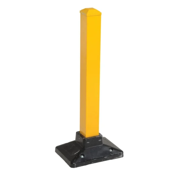 Steel Semi-Permanent Barrier Post Yellow