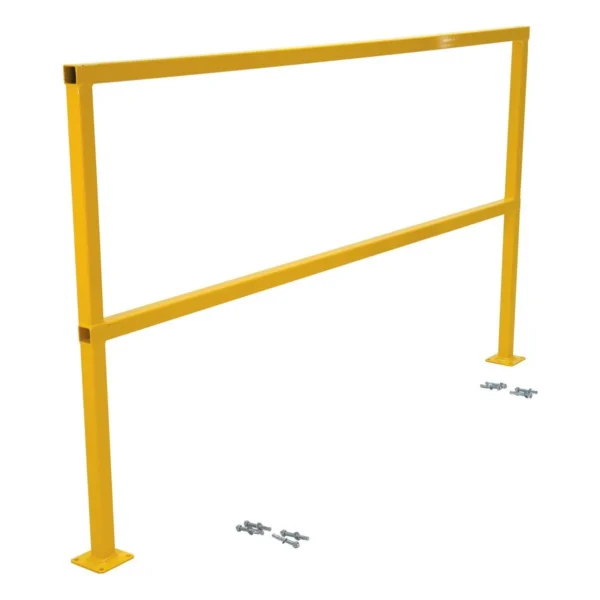 Steel Safety Handrail with Hardware 110-1/2 In. x 4 In. x 44 In. Yellow