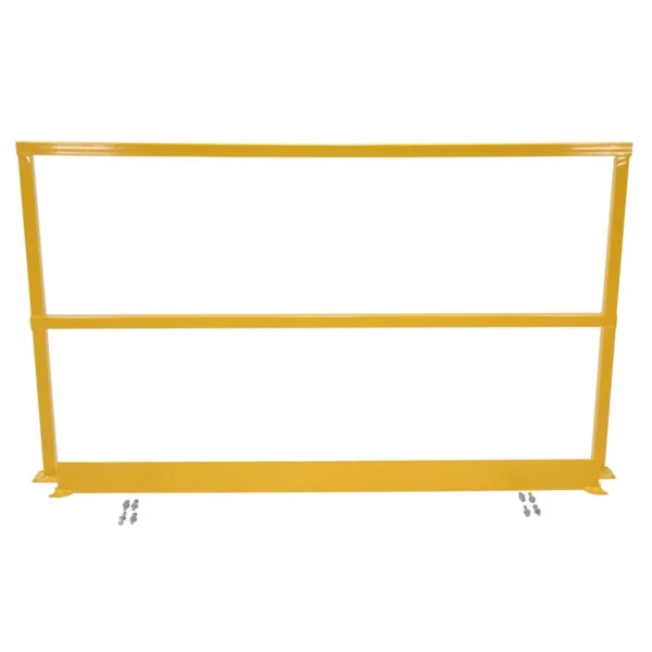 Steel Safety Handrail with Hardware and Toe Board 110 In. x 4 In. x 42 In. Yellow