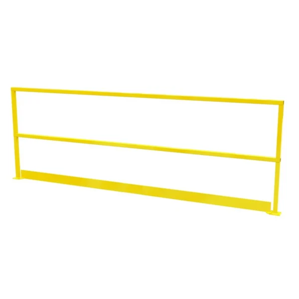 Steel Safety Handrail with Toe Board 122-1/2 In. x 4 In. x 42 In. Yellow