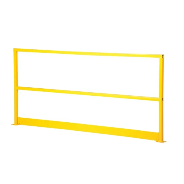 Steel Safety Handrail with Toe Board 86-1/2 In. x 4 In. x 42 In. Yellow