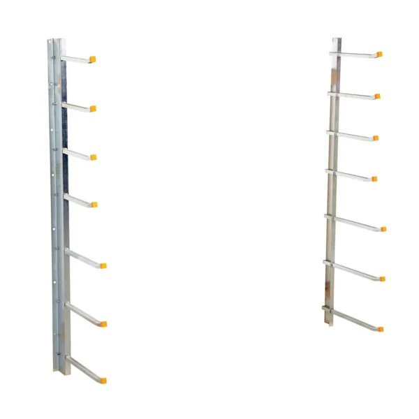 Steel Wall Mounted Material Rack 36 In. x 36 In. x 60 In. 1,000 Lb. Capacity Silver