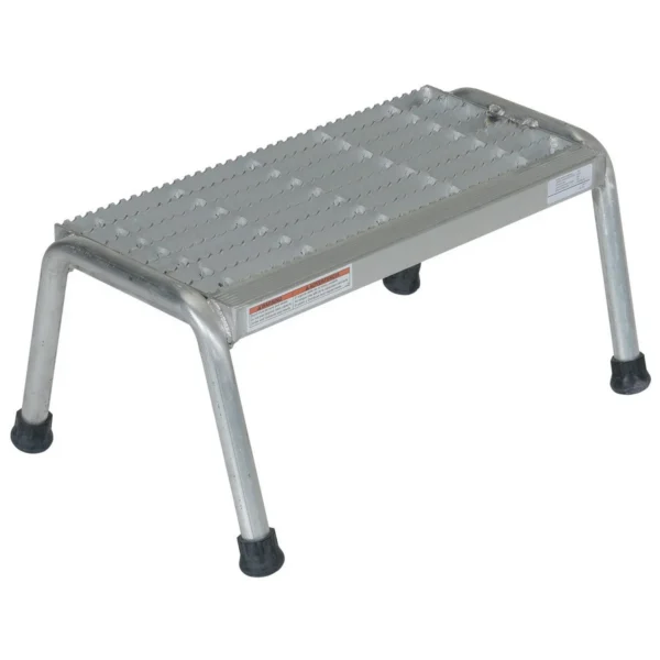 Aluminum 1 Step Stand 500 Lb. Capacity Silver