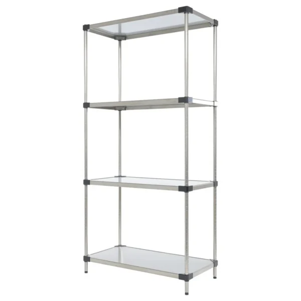 Stainless Steel Shelving 36 In. x 18 In. 600 Lb. Capacity Brushed Silver