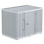 Galvanized Steel Single Storage Building 2,750 Lb. Floor Capacity Gray 3 Steel Storage Building