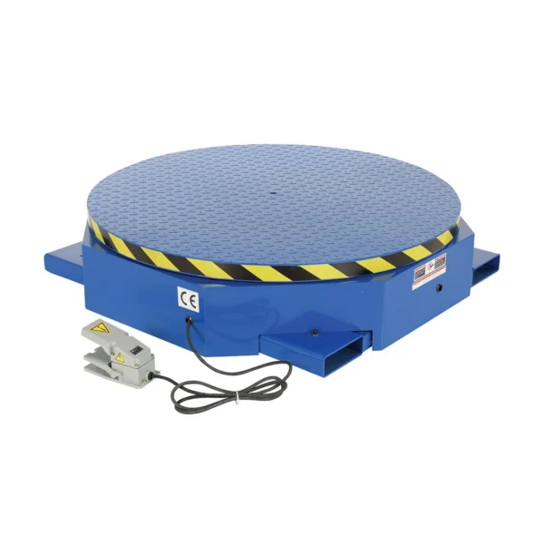Steel Stand Alone Powered Carousel 3,000 Lb. Capacity Blue/Yellow