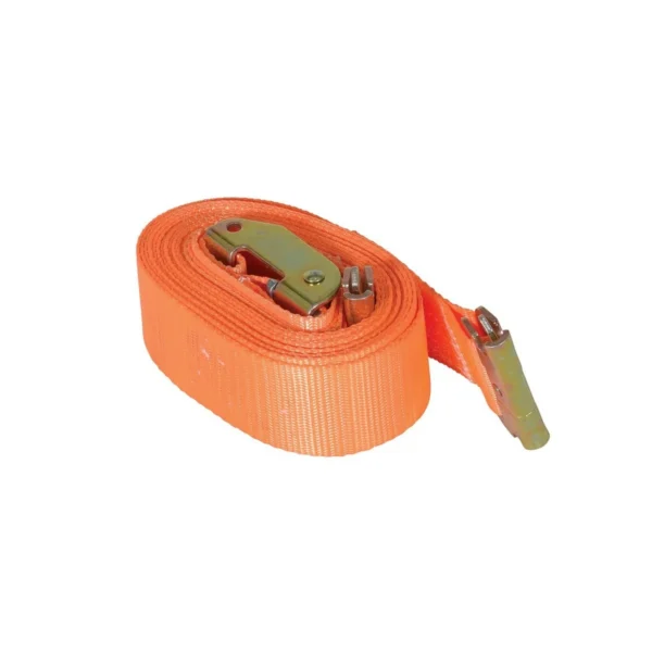 Polyester Cam Cargo Strap with E-Clip 16 Ft. Working Length 1,200 Lb. Working Load Orange