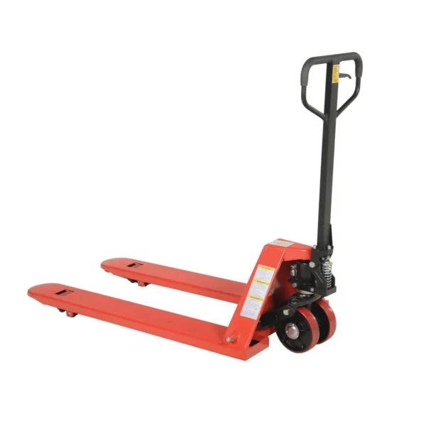 Steel Heavy Duty Side Winder Pallet Truck 3,000 Lb. Capacity Red