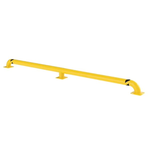 Steel Wheel Alignment Curb 144 In. Length 4-1/2 In. Diameter Includes 3 Mounting Brackets Yellow