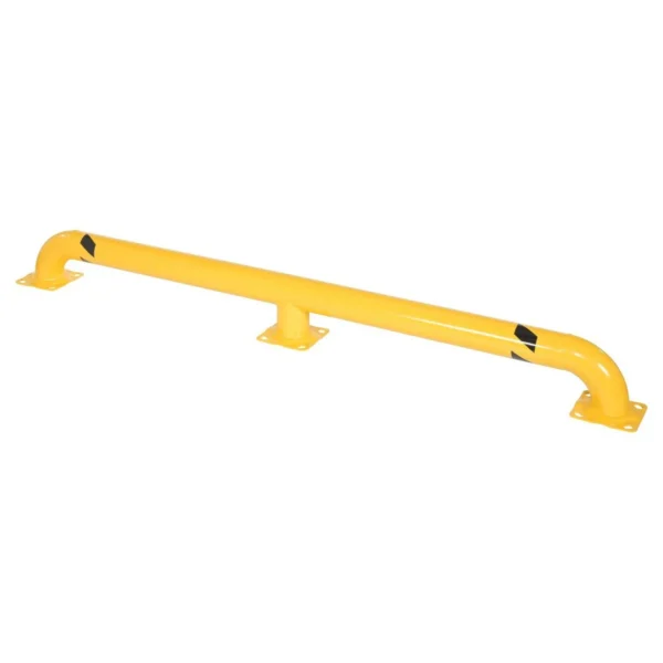 Steel Wheel Alignment Curb 92 In. Length 4-1/2 In. Diameter Includes 3 Mounting Brackets Yellow