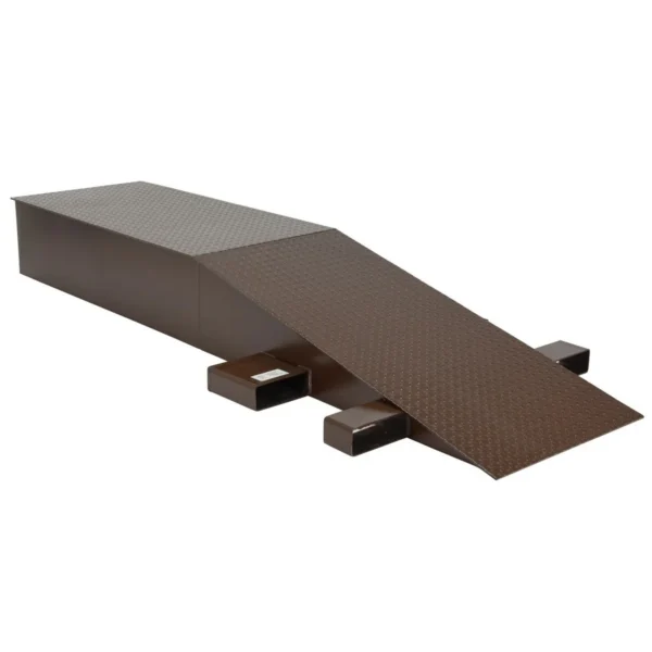 Steel Wheel Riser 96 In. x 24 In. x 12-1/4 In. 40,000 Lb. Capacity Brown
