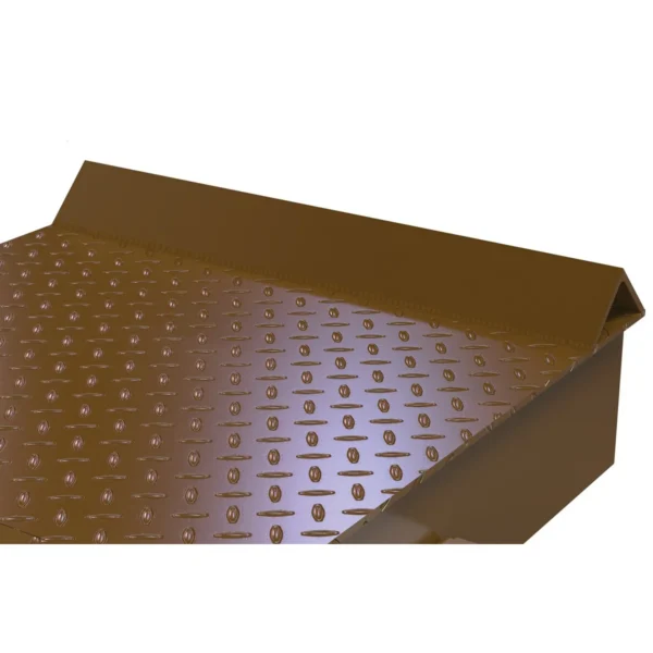 Steel Wheel Riser With Roll Off Guard 72 In. x 24 In. x 8 In. 40,000 Lb. Capacity Brown