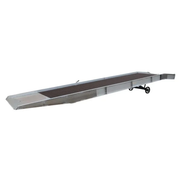 Aluminum/Steel Yard Ramp Grating 86 In. x 36 Ft. 30,000 Lb. Capacity Silver