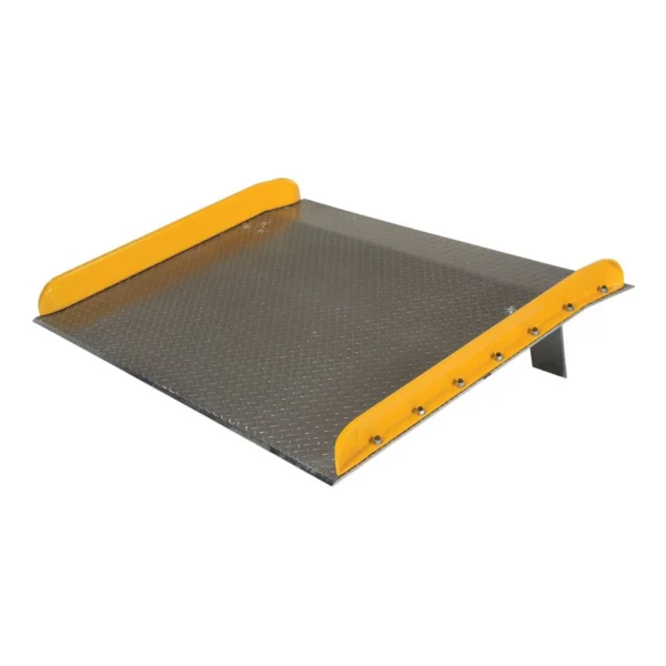 Aluminum Dock Board Steel Curb 60 In. x 48 In. 15,000 Lb. Capacity Silver