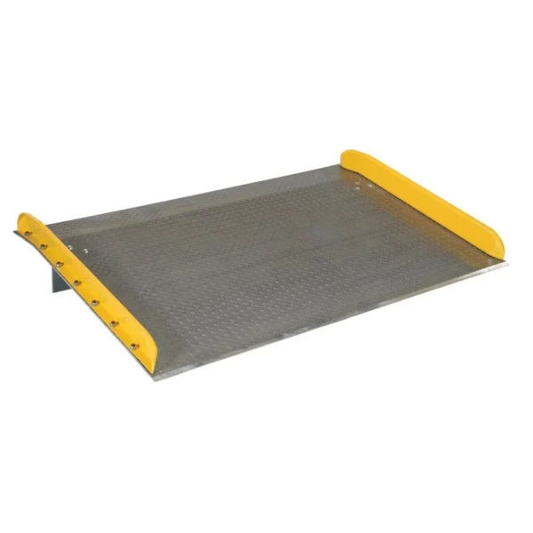 Aluminum Dock Board Steel Curb 72 In. x 72 In. 20,000 Lb. Capacity Silver