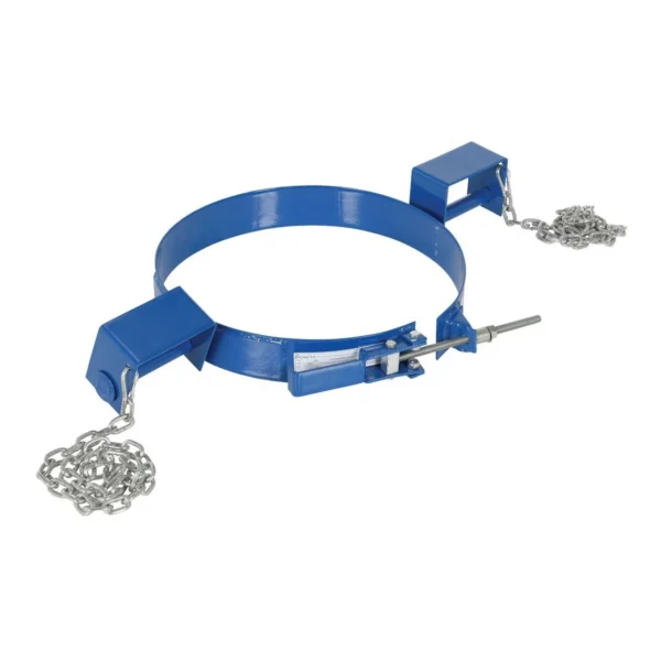 Carbon Steel Tilting Drum Ring 30 Gallon Drum 1,200 Lb. Capacity Blue