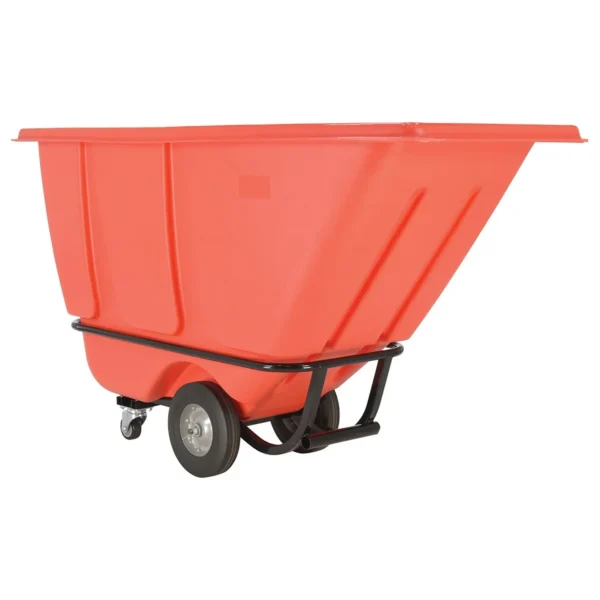 Plastic Medium Duty Tilt Truck 1/2 Cubic Yard 850 Lb. Capacity Red