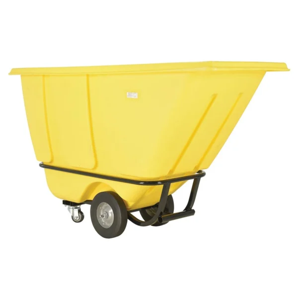 Plastic Medium Duty Tilt Truck 1/2 Cubic Yard 850 Lb. Capacity Yellow