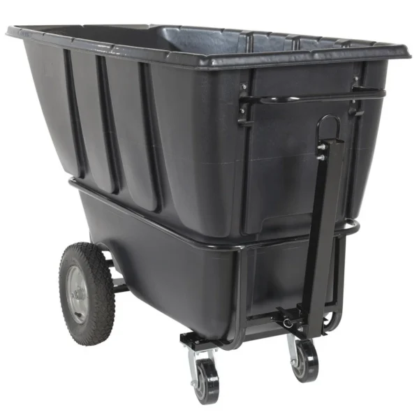 Plastic Heavy Duty Tow-Able Tilt Truck 1 Cubic Yard