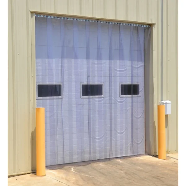 PVC Vinyl Strip Door 3/50 In. Standard Overlap Header Mount 72 In. x 84 In. Clear