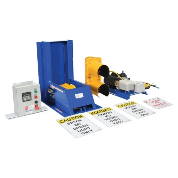 Steel Electric Hydraulic with Aluminum Light Package Trailer Lock System Blue/Yellow