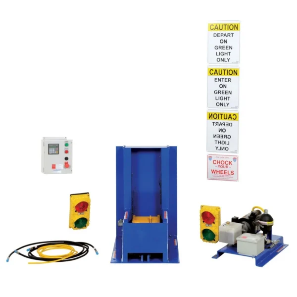 Steel Electric Hydraulic with Polypropylene Light Package Trailer Lock System Blue/Yellow