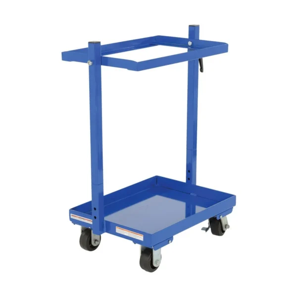 Steel Multi-Tier Cart with 2 Shelves 200 Lb. Static Capacity Blue